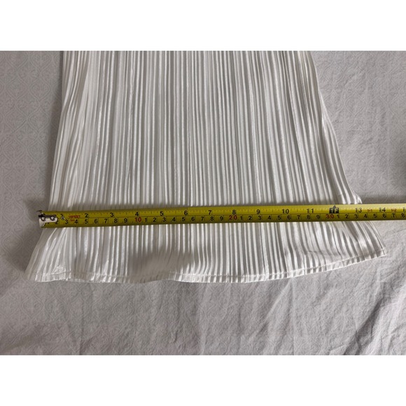 Aqua White‎ Pleated Wide Leg Palazzo Pants Womens XL Extra Large Flowy - Picture 12 of 12